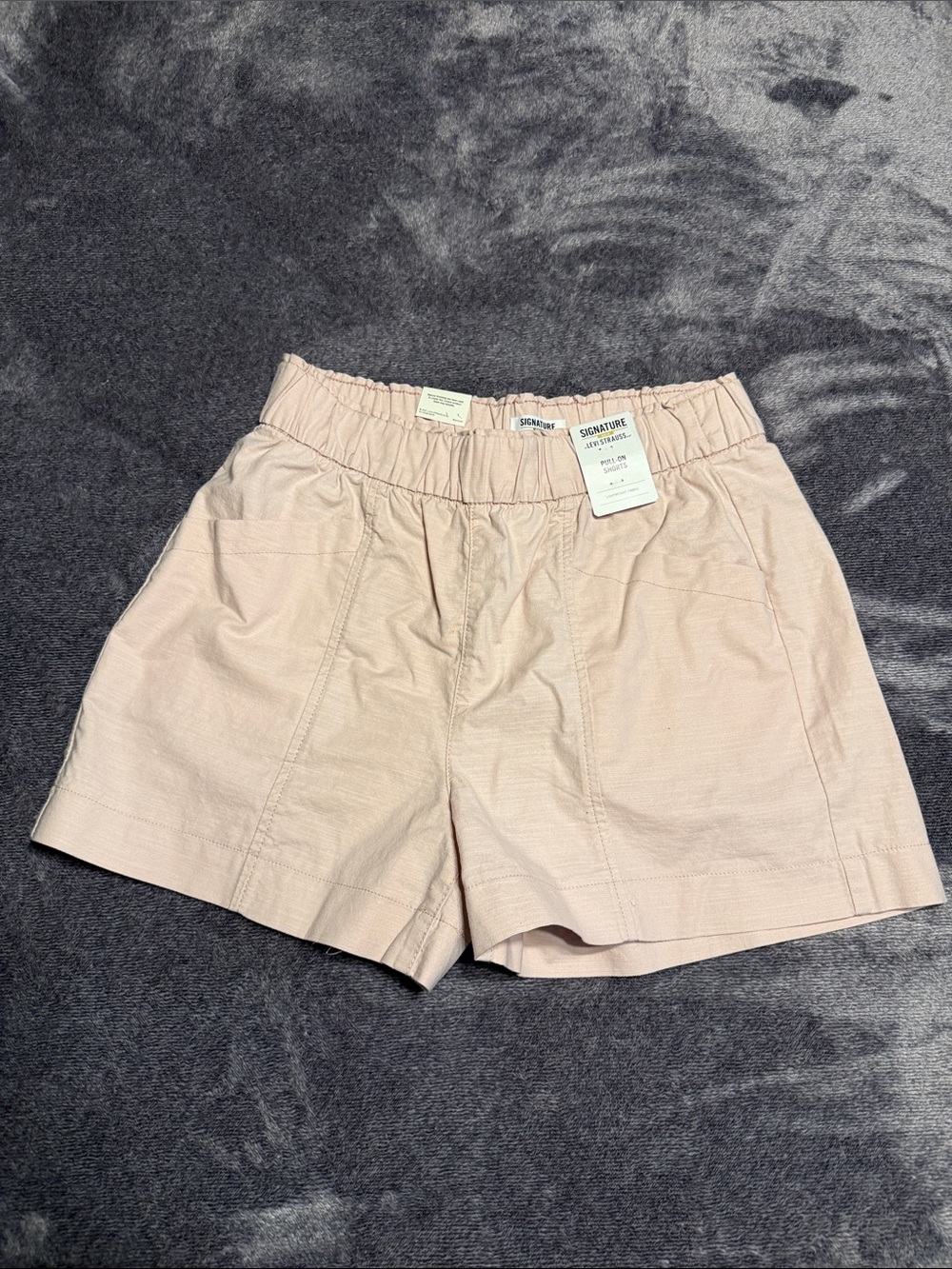 Signature Studio Blush Elastic-Waist Bermuda Shorts